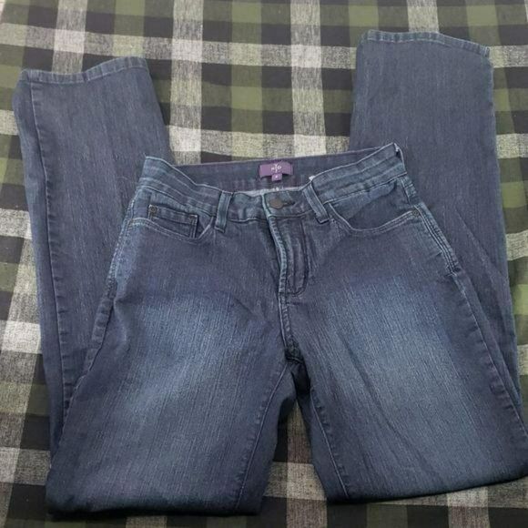 NDYJ Women's Dark Wash Lift Tuck Straight Denim Blue Jeans Size 4 - Picture 7 of 9